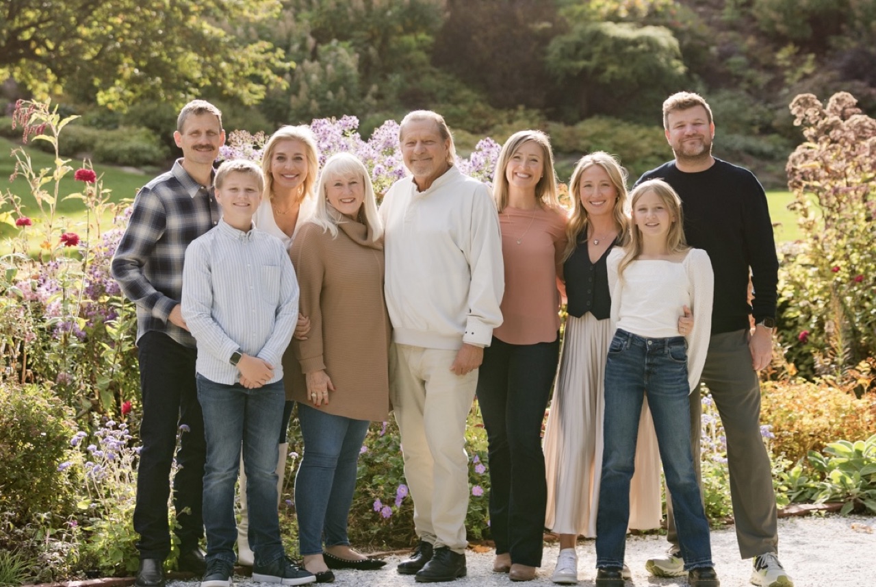 Greg and Michelle Pryor with three generations of their family