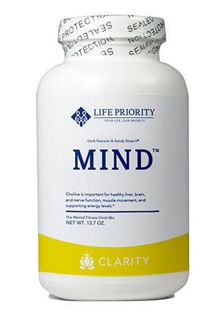 MIND - nutrient drink mix containing choline to promote focus and concentration.