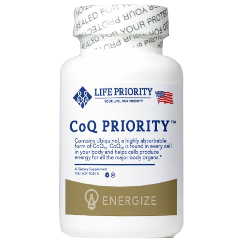 CoQ PRIORITY – Ubiquinol, bio-available active form of CoQ10