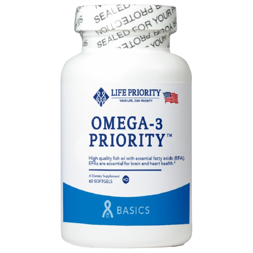 Omega-3 Priority provides the vital fish oils that can improve your heart and brain functions, while enhancing your mood.