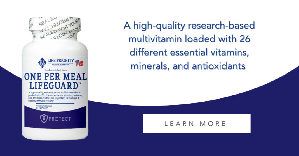 One-Per-Meal LifeGuard ™ is a multivitamin, multimineral, multi antioxidant formulation designed by life extension scientists Durk Pearson & Sandy Shaw®