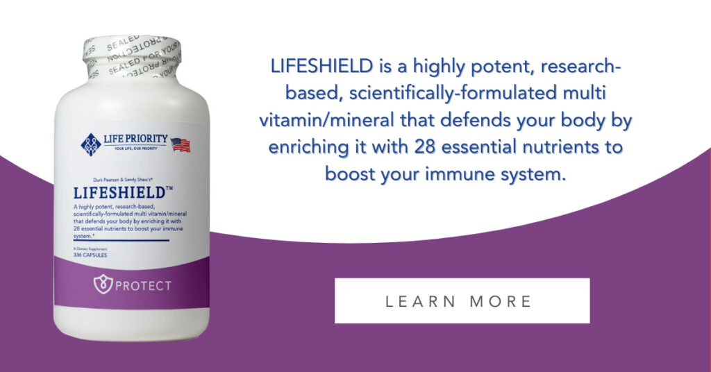 LIFESHIELD™ is a Life Priority-Designer Food Formula™ designed by Life Extension Scientists Durk Pearson and Sandy Shaw. Scientifically-formulated with 28 essential nutrients to boost your immune system.