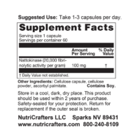 Nutristand, NutriCrafters, Nattokinase may contribute to the regular healthy function of the heart and cardiovascular system by enhancing fibrinolytic activity.