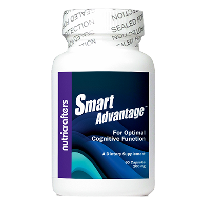 Nutristand, Nutricrafters,Smart Advantage contains a 200 miligram proprietary blend of Arginine pyroglutamate, ginkgo biloba extract, vinpocetine, and pregnenolone.
