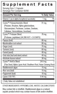 Gastro is an enzyme and herbal product formulated to assist occasional gastrointestinal discomfort and promote digestive function.