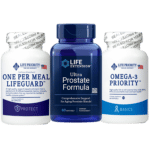 Men's Health Bundle; The Life Priority Men's Health Bundle includes our Omega-3 Priority™, One-Per-Meal LifeGuard™, and Ultra Prostate Priority™ products.