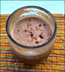 Healthy Recipe, Vegan Cacao Chile Smoothie, we all know cocoa for the chocolate-y goodness it brings to brownies and other treats.