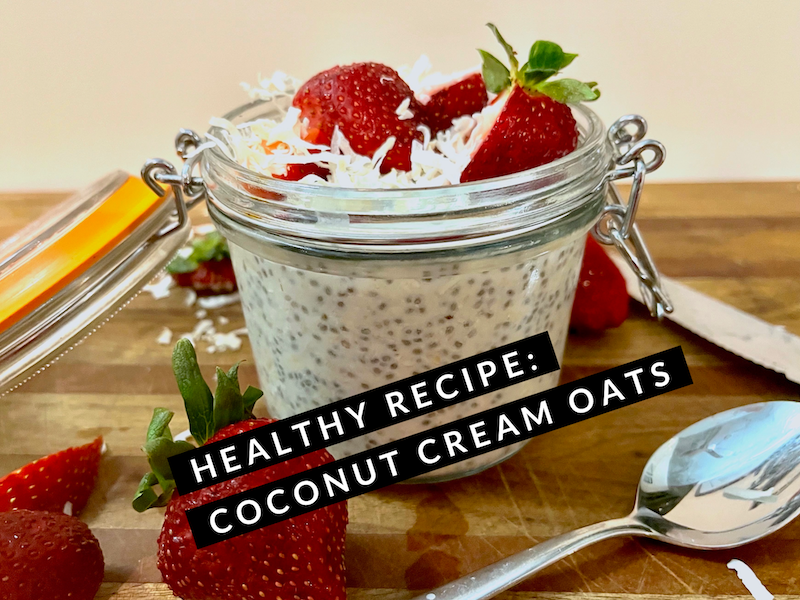 Overnight Coconut Cream Pie Oats, If you’re a fan of coconut cream pie, you’ll love this genius make-ahead breakfast idea.