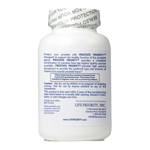 Prostate health supplement bottle.