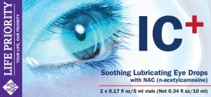 Soothing lubricating eye drops with NAC formula.