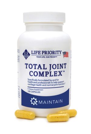 Total Joint Complex supplement bottle and capsules.
